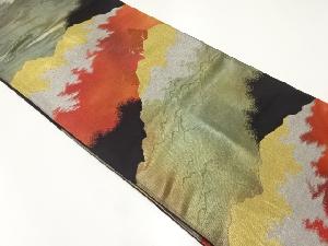 アンティーク　山並み模様織出し袋帯（着用可）